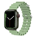 Dây đồng hồ silicone đầu kim loại Ocean, Dành cho Apple Watch Ultra 49mm / Series 8&7 45mm, Dành cho Apple Watch Series 8&7 41mm / SE 2&6&SE&5&4 40mm / 3&2&1 38mm