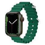 Dây đồng hồ silicone đầu kim loại Ocean, Dành cho Apple Watch Ultra 49mm / Series 8&7 45mm, Dành cho Apple Watch Series 8&7 41mm / SE 2&6&SE&5&4 40mm / 3&2&1 38mm