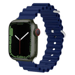 Dây đồng hồ silicone đầu kim loại Ocean, Dành cho Apple Watch Ultra 49mm / Series 8&7 45mm, Dành cho Apple Watch Series 8&7 41mm / SE 2&6&SE&5&4 40mm / 3&2&1 38mm