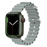 Dây đồng hồ silicone đầu kim loại Ocean, Dành cho Apple Watch Ultra 49mm / Series 8&7 45mm, Dành cho Apple Watch Series 8&7 41mm / SE 2&6&SE&5&4 40mm / 3&2&1 38mm