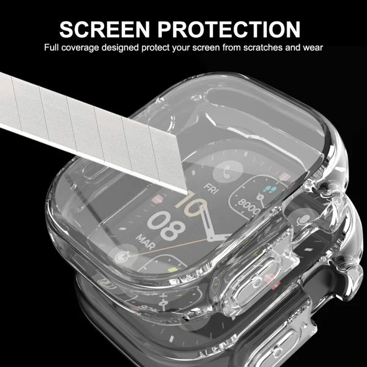 Ốp Lưng TPU Mềm Trong Suốt Bao Phủ Toàn Bộ ENKAY kèm Miếng Dán Màn Hình cho Apple Watch Ultra / Ultra 2 49mm