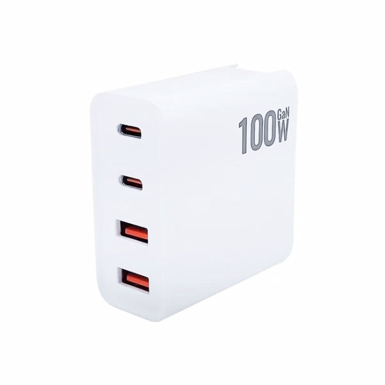 Bộ sạc đa cổng GaN 100W với 2 cổng USB + 2 cổng USB-C/Type-C kèm cáp dữ liệu Type-C dài 2m, phích cắm US, phích cắm US / EU, phích cắm US / UK, phích cắm US / AU, phích cắm US / EU / UK, phích cắm US / EU / UK / AU