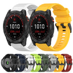 26mm Horizontal Texture Silicone Watch Band with Removal Tool, For Garmin Fenix 7X, For Garmin Fenix 7X Solar, For Garmin Tactix Delta, For Garmin Enduro, For Garmin Fenix 6X, For Garmin Fenix 6X Pro