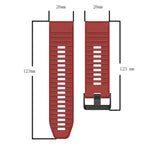 26mm Horizontal Texture Silicone Watch Band with Removal Tool, For Garmin Fenix 7X, For Garmin Fenix 7X Solar, For Garmin Tactix Delta, For Garmin Enduro, For Garmin Fenix 6X, For Garmin Fenix 6X Pro
