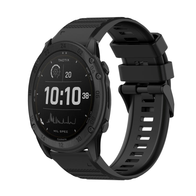 26mm Horizontal Texture Silicone Watch Band with Removal Tool, For Garmin Fenix 7X, For Garmin Fenix 7X Solar, For Garmin Tactix Delta, For Garmin Enduro, For Garmin Fenix 6X, For Garmin Fenix 6X Pro