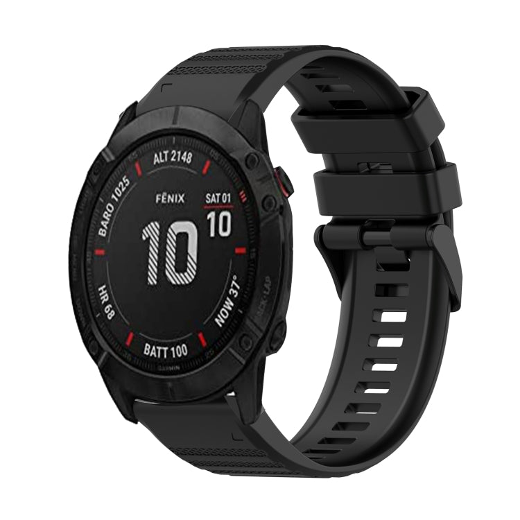 26mm Horizontal Texture Silicone Watch Band with Removal Tool, For Garmin Fenix 6X Sapphire, For Garmin Fenix 5X Sapphire, For Garmin Fenix 5X Plus, For Garmin Fenix 3, For Garmin Fenix 3 HR, For Garmin Fenix 3 Sapphire