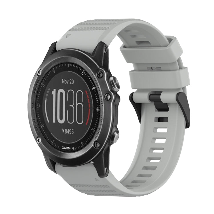 26mm Horizontal Texture Silicone Watch Band with Removal Tool, For Garmin Fenix 6X Sapphire, For Garmin Fenix 5X Sapphire, For Garmin Fenix 5X Plus, For Garmin Fenix 3, For Garmin Fenix 3 HR, For Garmin Fenix 3 Sapphire