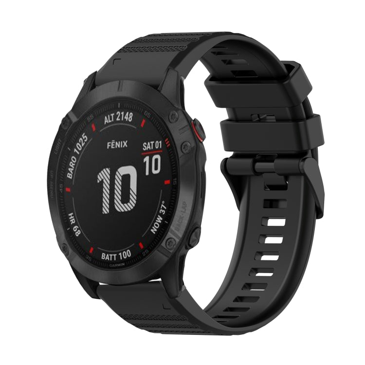 22mm Horizontal Texture Silicone Watch Band with Removal Tool, For Garmin Fenix 7, For Garmin Fenix 7 Solar, For Garmin Fenix 7 Sapphire Solar, For Garmin Epix Gen 2, For Garmin Approach S62, For Garmin Fenix 6 GPS