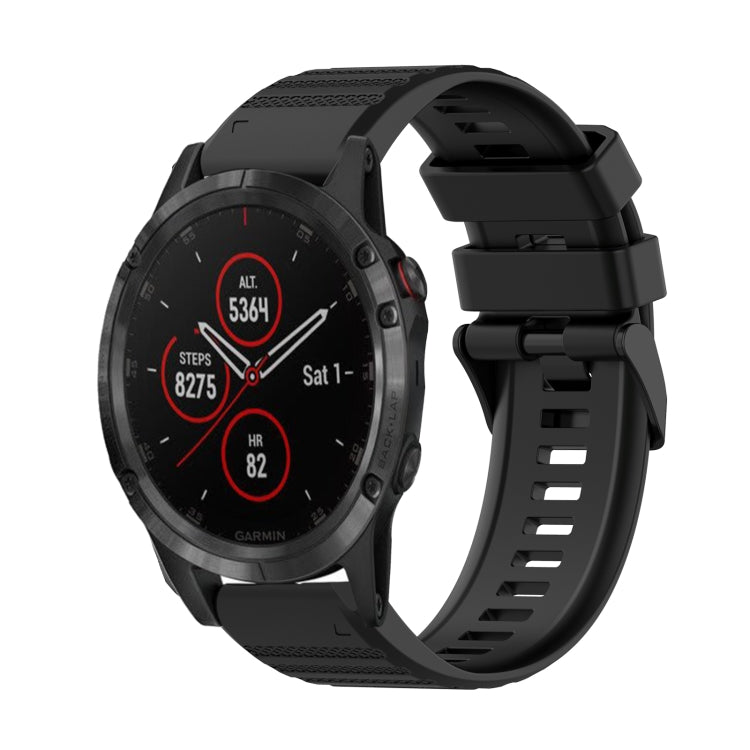 22mm Horizontal Texture Silicone Watch Band with Removal Tool, For Garmin Fenix 6 Pro GPS, For Garmin Fenix 6 Sapphire GPS, For Garmin Fenix 5, For Garmin Fenix 5 Plus, For Garmin Quatix 5, For Garmin Quatix 5 Sapphire
