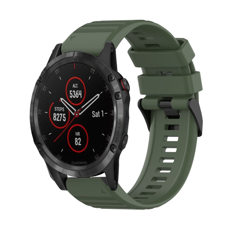 22mm Horizontal Texture Silicone Watch Band with Removal Tool, For Garmin Fenix 6 Pro GPS, For Garmin Fenix 6 Sapphire GPS, For Garmin Fenix 5, For Garmin Fenix 5 Plus, For Garmin Quatix 5, For Garmin Quatix 5 Sapphire