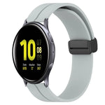 20mm Solid Color Magnetic Clasp Silicone Watch Band, For Samsung Galaxy Watch Active2 44mm, For Samsung Galaxy Watch 42mm