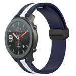 22mm Folding Magnetic Clasp Silicone Watch Band, For Amazfit GTR 2, For Amazfit 3, For Amazfit GTR 47mm