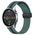 22mm Folding Magnetic Clasp Silicone Watch Band, For Xiaomi MI Watch Color