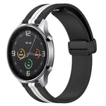 22mm Folding Magnetic Clasp Silicone Watch Band, For Xiaomi MI Watch Color