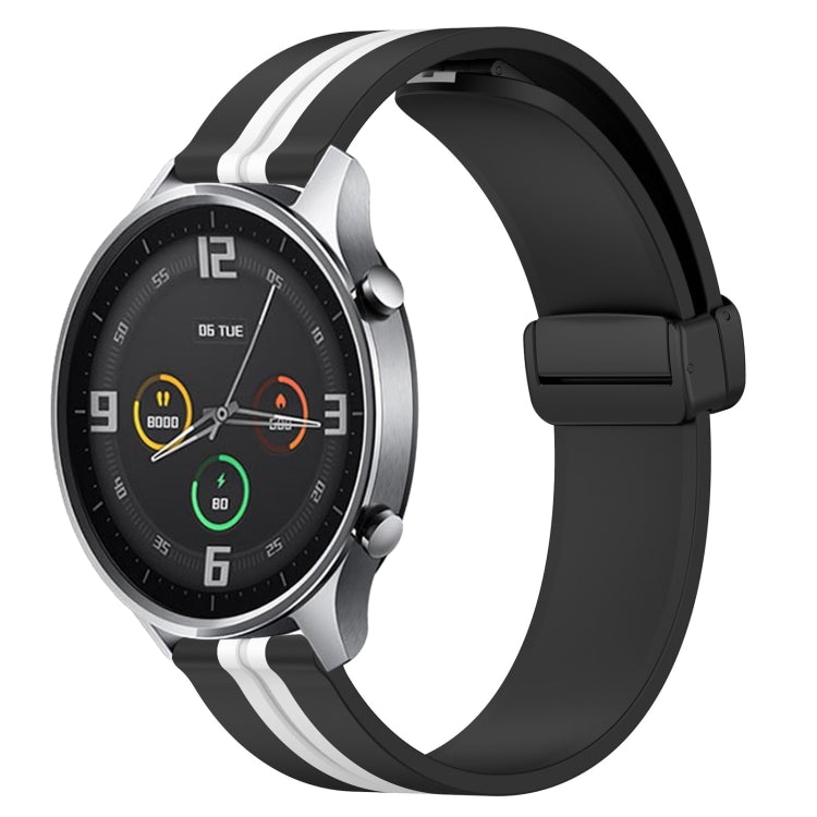 22mm Folding Magnetic Clasp Silicone Watch Band, For Xiaomi MI Watch Color
