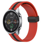 22mm Folding Magnetic Clasp Silicone Watch Band, For Xiaomi MI Watch Color