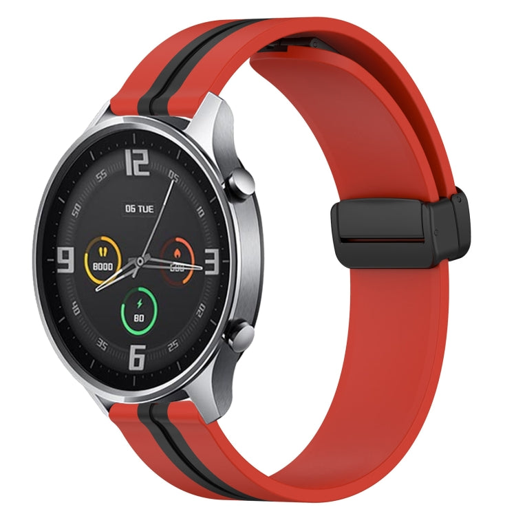 22mm Folding Magnetic Clasp Silicone Watch Band, For Xiaomi MI Watch Color