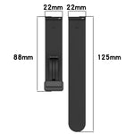 22mm Folding Magnetic Clasp Silicone Watch Band, For Xiaomi MI Watch Color