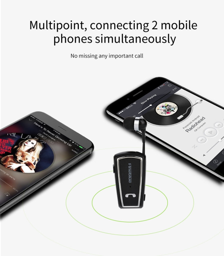 Tai nghe Bluetooth in-ear stereo không dây Fineblue F-V3 Bluetooth 4.1 mini, màu đen, trắng, vàng