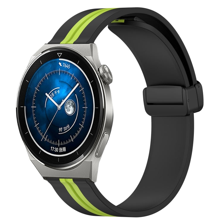22mm Folding Magnetic Clasp Silicone Watch Band, For Huawei Watch GT3 Pro 46mm, For Huawei Watch GT3 46mm, For Huawei Watch GT Runner, For Huawei Watch 3