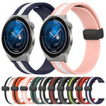 22mm Folding Magnetic Clasp Silicone Watch Band, For Huawei Watch GT3 Pro 46mm, For Huawei Watch GT3 46mm, For Huawei Watch GT Runner, For Huawei Watch 3
