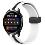 22mm Folding Magnetic Clasp Silicone Watch Band, For Huawei Watch GT3 Pro 46mm, For Huawei Watch GT3 46mm, For Huawei Watch GT Runner, For Huawei Watch 3