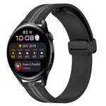 22mm Folding Magnetic Clasp Silicone Watch Band, For Huawei Watch GT3 Pro 46mm, For Huawei Watch GT3 46mm, For Huawei Watch GT Runner, For Huawei Watch 3