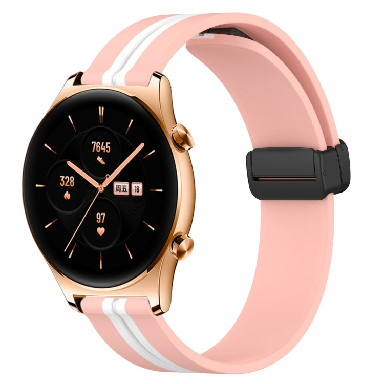 22mm Folding Magnetic Clasp Silicone Watch Band, For Honor Watch GS 3, For Honor Watch GS Pro, For Honor Magic Watch 2 46mm, For Honor Watch Dream