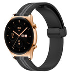 22mm Folding Magnetic Clasp Silicone Watch Band, For Honor Watch GS 3, For Honor Watch GS Pro, For Honor Magic Watch 2 46mm, For Honor Watch Dream