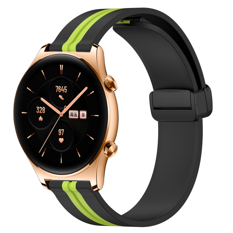 22mm Folding Magnetic Clasp Silicone Watch Band, For Honor Watch GS 3, For Honor Watch GS Pro, For Honor Magic Watch 2 46mm, For Honor Watch Dream