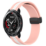 22mm Folding Magnetic Clasp Silicone Watch Band, For Honor Watch GS 3, For Honor Watch GS Pro, For Honor Magic Watch 2 46mm, For Honor Watch Dream