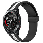 22mm Folding Magnetic Clasp Silicone Watch Band, For Honor Watch GS 3, For Honor Watch GS Pro, For Honor Magic Watch 2 46mm, For Honor Watch Dream