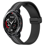 22mm Folding Magnetic Clasp Silicone Watch Band, For Honor Watch GS 3, For Honor Watch GS Pro, For Honor Magic Watch 2 46mm, For Honor Watch Dream