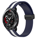 22mm Folding Magnetic Clasp Silicone Watch Band, For Honor Watch GS 3, For Honor Watch GS Pro, For Honor Magic Watch 2 46mm, For Honor Watch Dream