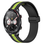 22mm Folding Magnetic Clasp Silicone Watch Band, For Honor Watch GS 3, For Honor Watch GS Pro, For Honor Magic Watch 2 46mm, For Honor Watch Dream
