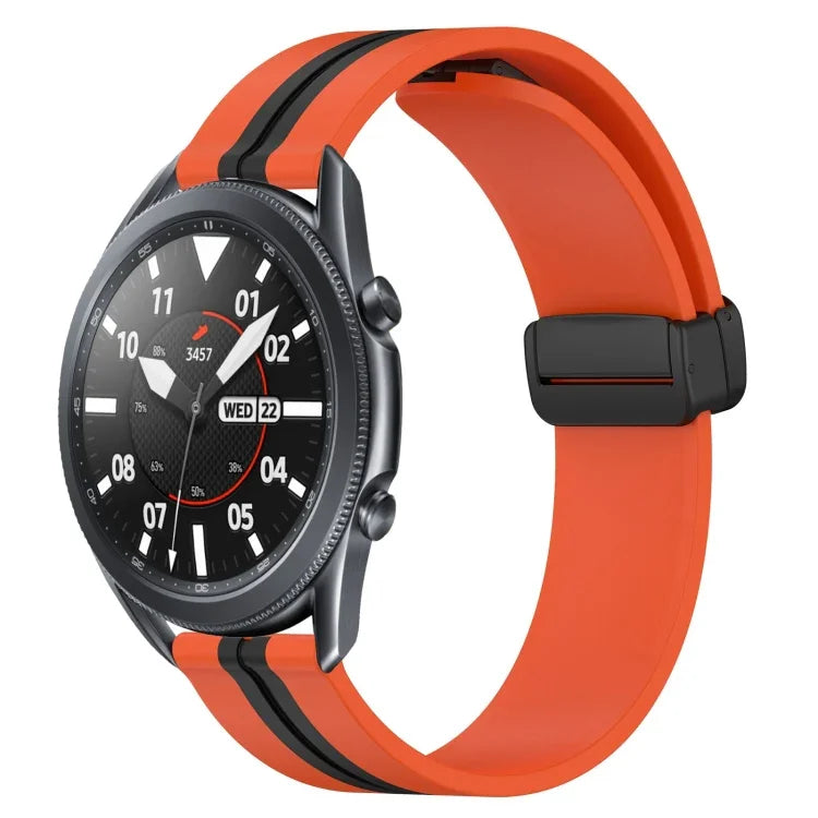 Dây đồng hồ silicone khóa nam châm gập 22mm, cho Samsung Galaxy Watch3 45mm, cho Samsung Galaxy Watch 46mm, cho Samsung Gear S3 Classic, cho Samsung Gear S3 Frontier