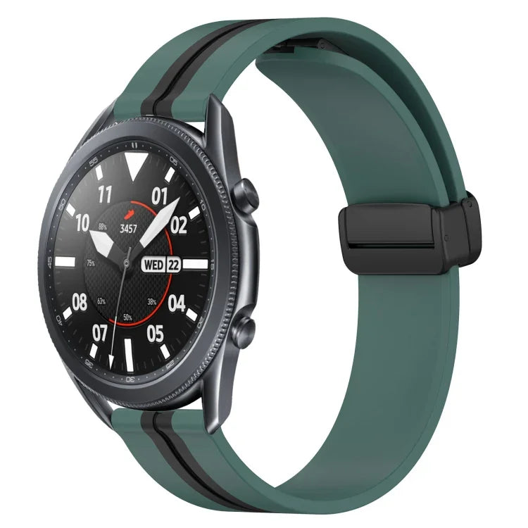 Dây đồng hồ silicone khóa nam châm gập 22mm, cho Samsung Galaxy Watch3 45mm, cho Samsung Galaxy Watch 46mm, cho Samsung Gear S3 Classic, cho Samsung Gear S3 Frontier