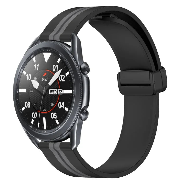 Dây đồng hồ silicone khóa nam châm gập 22mm, cho Samsung Galaxy Watch3 45mm, cho Samsung Galaxy Watch 46mm, cho Samsung Gear S3 Classic, cho Samsung Gear S3 Frontier