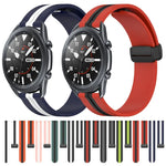 Dây đồng hồ silicone khóa nam châm gập 22mm, cho Samsung Galaxy Watch3 45mm, cho Samsung Galaxy Watch 46mm, cho Samsung Gear S3 Classic, cho Samsung Gear S3 Frontier