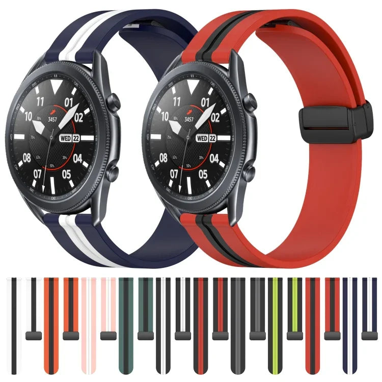 Dây đồng hồ silicone khóa nam châm gập 22mm, cho Samsung Galaxy Watch3 45mm, cho Samsung Galaxy Watch 46mm, cho Samsung Gear S3 Classic, cho Samsung Gear S3 Frontier