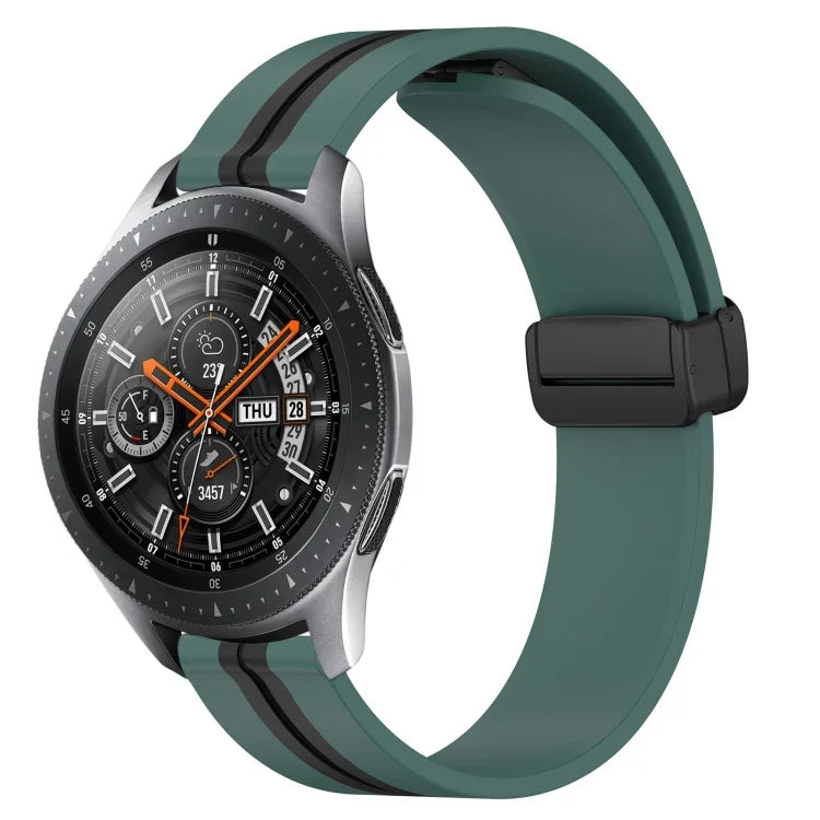 Dây đồng hồ silicone khóa nam châm gập 22mm, cho Samsung Galaxy Watch3 45mm, cho Samsung Galaxy Watch 46mm, cho Samsung Gear S3 Classic, cho Samsung Gear S3 Frontier