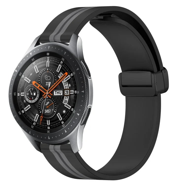 Dây đồng hồ silicone khóa nam châm gập 22mm, cho Samsung Galaxy Watch3 45mm, cho Samsung Galaxy Watch 46mm, cho Samsung Gear S3 Classic, cho Samsung Gear S3 Frontier