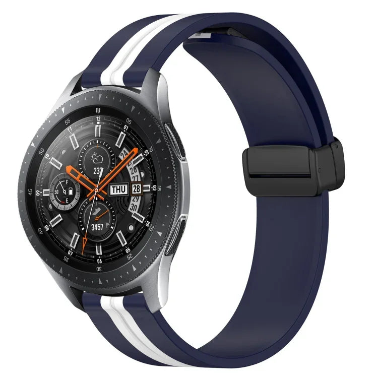 Dây đồng hồ silicone khóa nam châm gập 22mm, cho Samsung Galaxy Watch3 45mm, cho Samsung Galaxy Watch 46mm, cho Samsung Gear S3 Classic, cho Samsung Gear S3 Frontier
