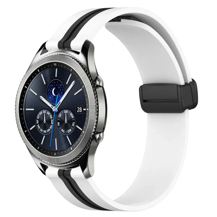 Dây đồng hồ silicone khóa nam châm gập 22mm, cho Samsung Galaxy Watch3 45mm, cho Samsung Galaxy Watch 46mm, cho Samsung Gear S3 Classic, cho Samsung Gear S3 Frontier