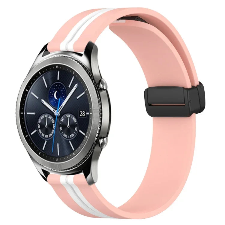 Dây đồng hồ silicone khóa nam châm gập 22mm, cho Samsung Galaxy Watch3 45mm, cho Samsung Galaxy Watch 46mm, cho Samsung Gear S3 Classic, cho Samsung Gear S3 Frontier