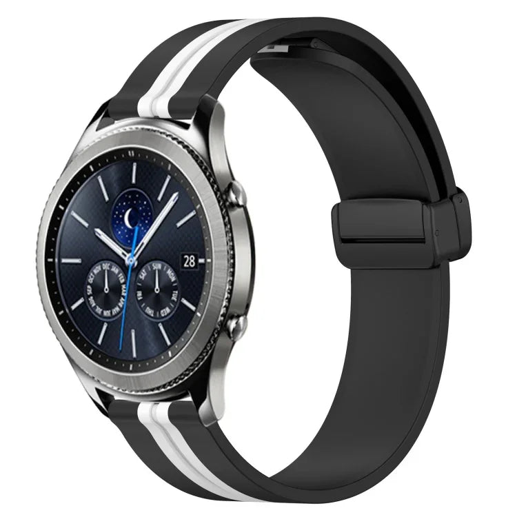 Dây đồng hồ silicone khóa nam châm gập 22mm, cho Samsung Galaxy Watch3 45mm, cho Samsung Galaxy Watch 46mm, cho Samsung Gear S3 Classic, cho Samsung Gear S3 Frontier