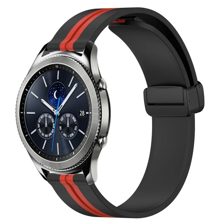 Dây đồng hồ silicone khóa nam châm gập 22mm, cho Samsung Galaxy Watch3 45mm, cho Samsung Galaxy Watch 46mm, cho Samsung Gear S3 Classic, cho Samsung Gear S3 Frontier