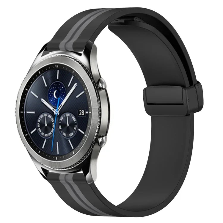 Dây đồng hồ silicone khóa nam châm gập 22mm, cho Samsung Galaxy Watch3 45mm, cho Samsung Galaxy Watch 46mm, cho Samsung Gear S3 Classic, cho Samsung Gear S3 Frontier