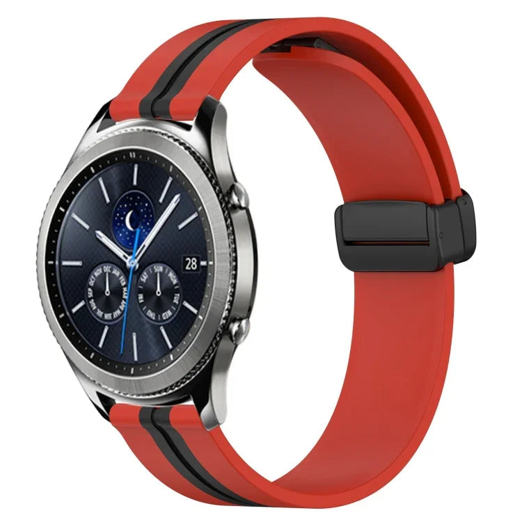 Dây đồng hồ silicone khóa nam châm gập 22mm, cho Samsung Galaxy Watch3 45mm, cho Samsung Galaxy Watch 46mm, cho Samsung Gear S3 Classic, cho Samsung Gear S3 Frontier