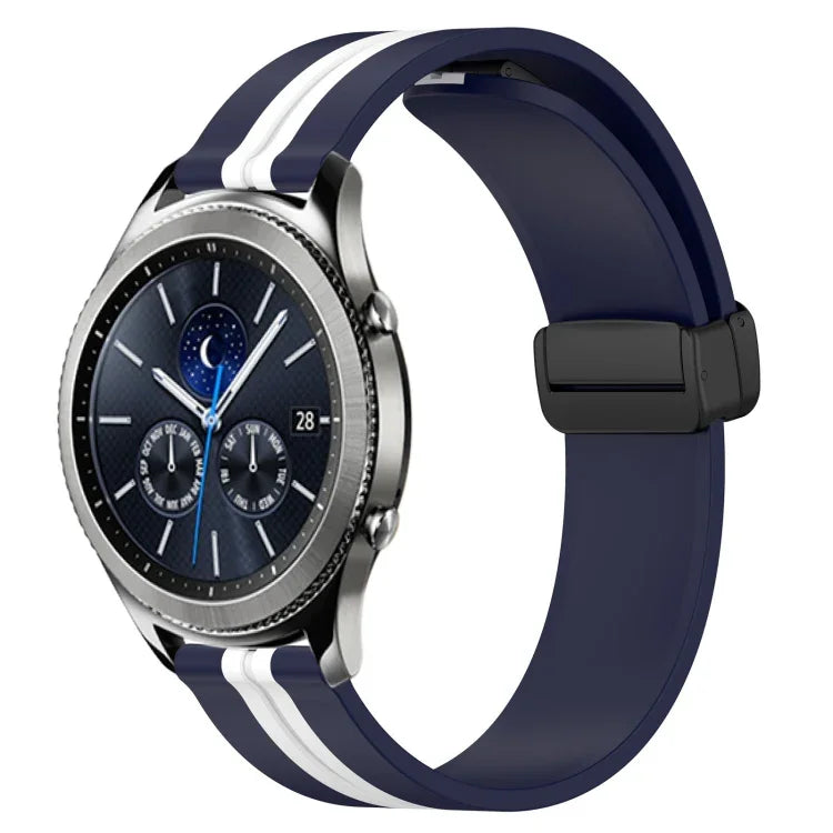 Dây đồng hồ silicone khóa nam châm gập 22mm, cho Samsung Galaxy Watch3 45mm, cho Samsung Galaxy Watch 46mm, cho Samsung Gear S3 Classic, cho Samsung Gear S3 Frontier